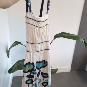 Floral Embroidered White Dress